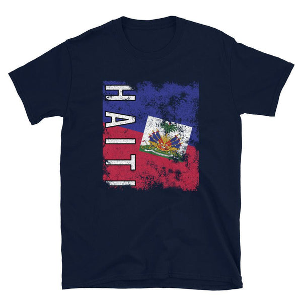 Haiti Flag Distressed T-Shirt