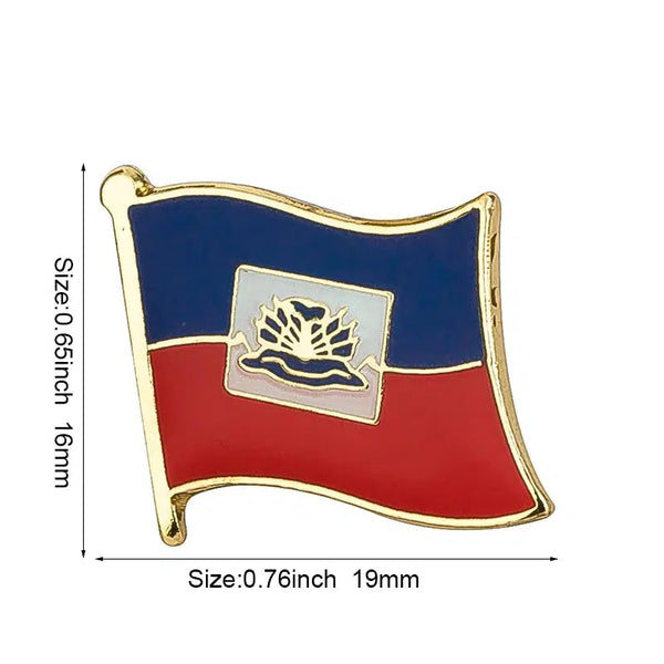 Haiti Flag Lapel Pin - Enamel Pin Flag