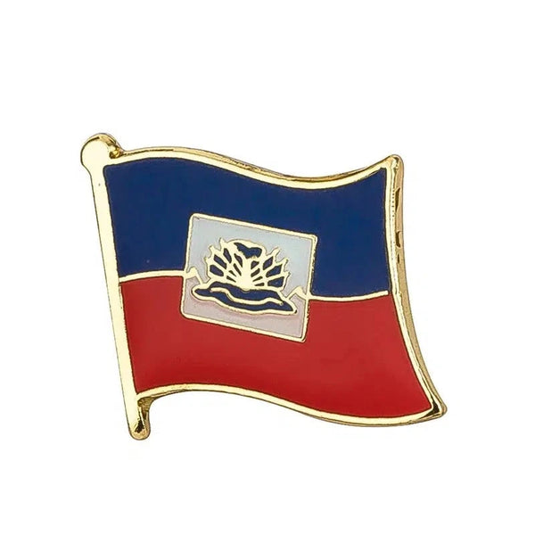 Haiti Flag Lapel Pin - Enamel Pin Flag