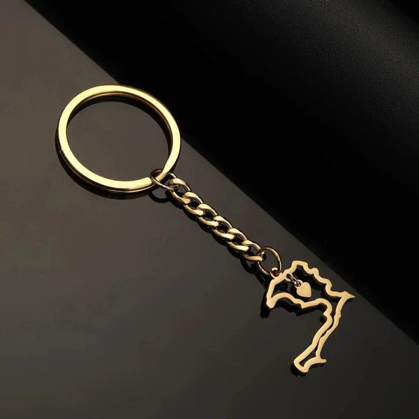 Haiti Flag Map Keychain Collection