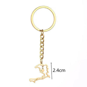 Haiti Flag Map Keychain Collection