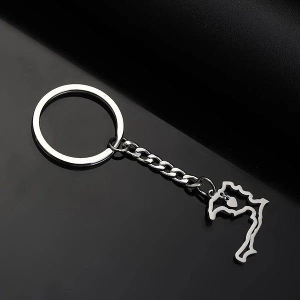 Haiti Flag Map Keychain Collection