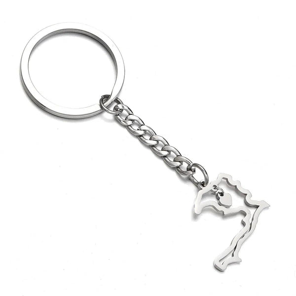 Haiti Flag Map Keychain Collection