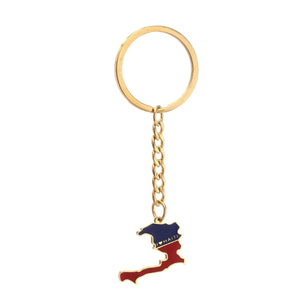 Haiti Flag Map Keychain Collection