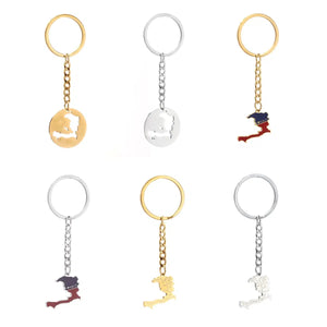 Haiti Flag Map Keychain Collection