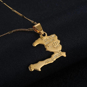 Haiti Map Necklace