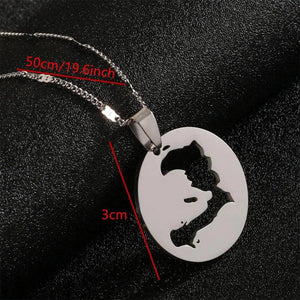 Haiti Map Necklace