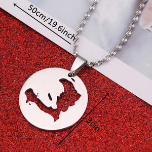 Haiti Map Necklace