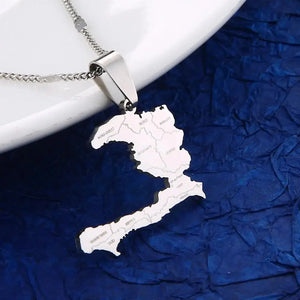 Haiti Map Necklace