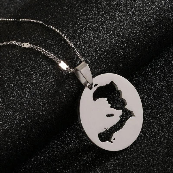 Haiti Map Necklace