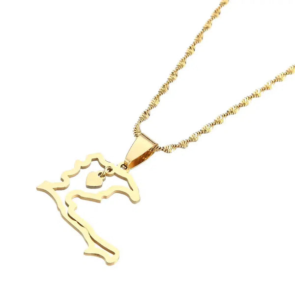 Haiti Map Necklace