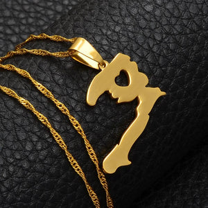 Haiti Map Necklace