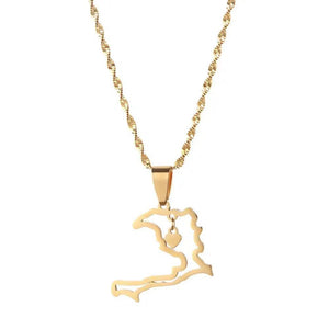 Haiti Map Necklace