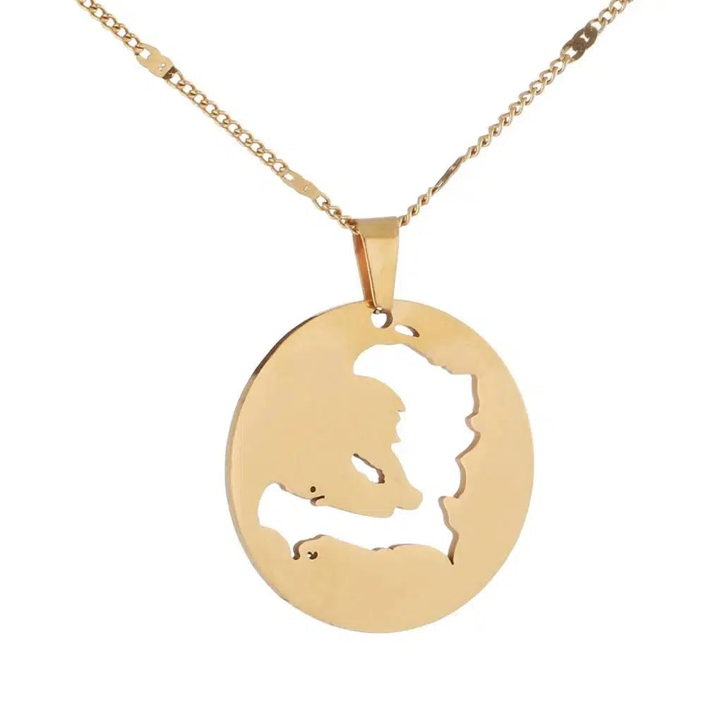 Haiti Map Necklace