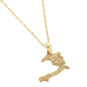 Haiti Map Necklace