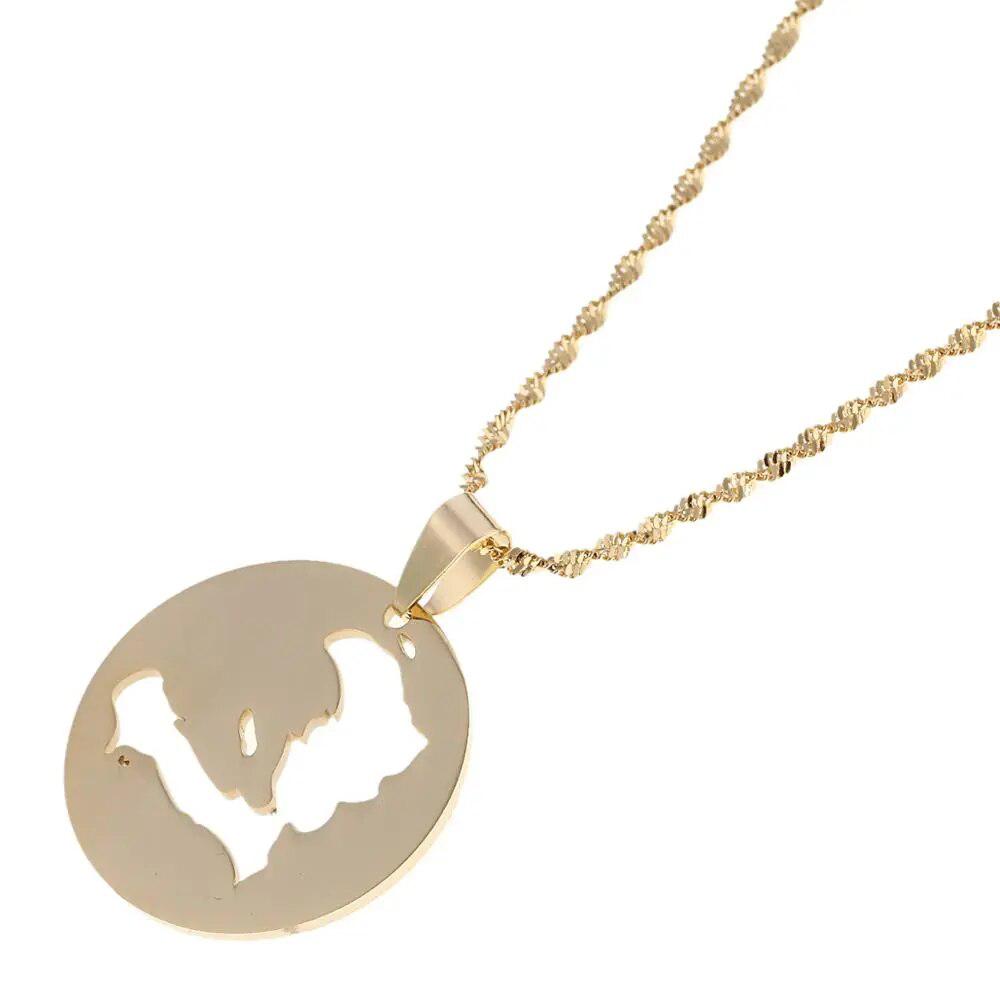 Haiti Map Necklace