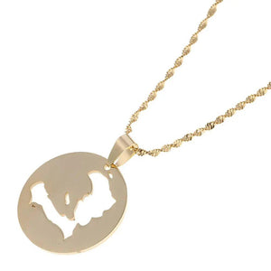 Haiti Map Necklace