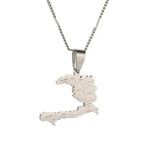 Haiti Map Necklace