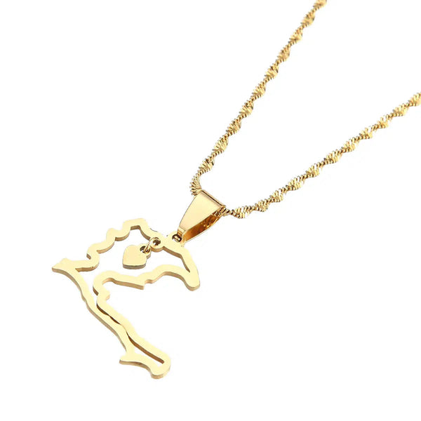 Haiti Map Necklace