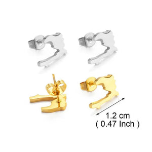 Haiti Map Stud Earrings