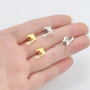 Haiti Map Stud Earrings