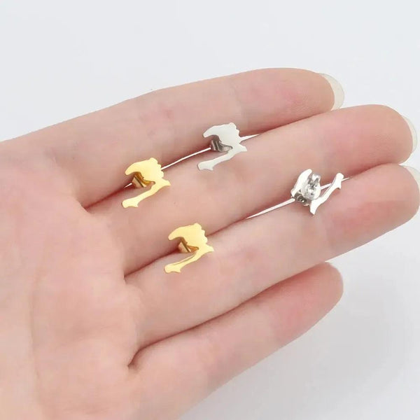 Haiti Map Stud Earrings