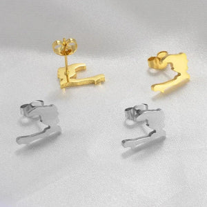 Haiti Map Stud Earrings