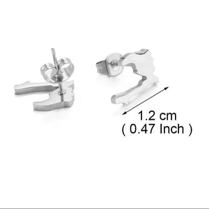 Haiti Map Stud Earrings
