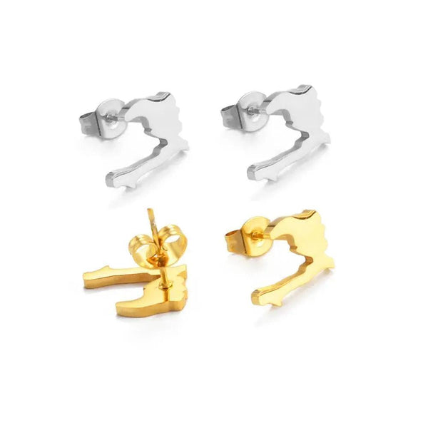 Haiti Map Stud Earrings