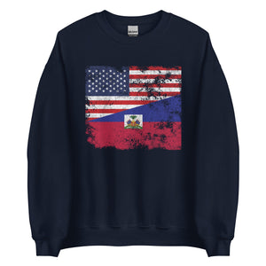 Haiti USA Flag Sweatshirt