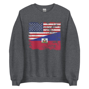 Haiti USA Flag Sweatshirt