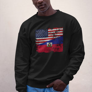 Haiti USA Flag Sweatshirt