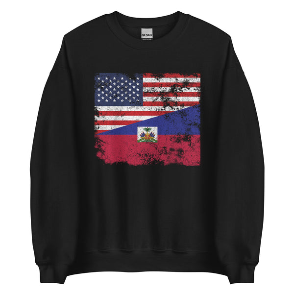 Haiti USA Flag Sweatshirt