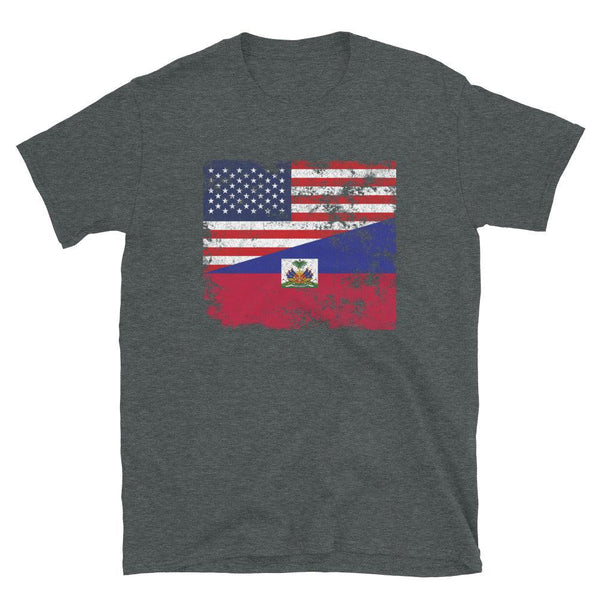 Haiti USA Flag T-Shirt