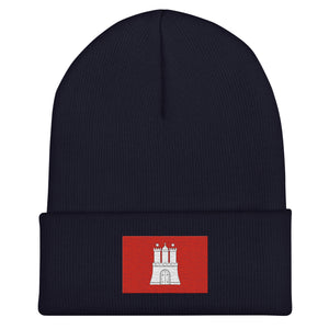 Hamburg Flag Beanie - Embroidered Winter Hat