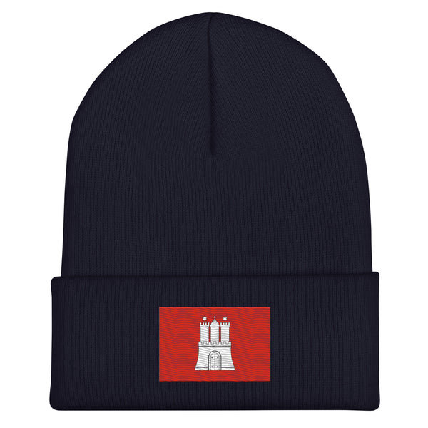 Hamburg Flag Beanie - Embroidered Winter Hat