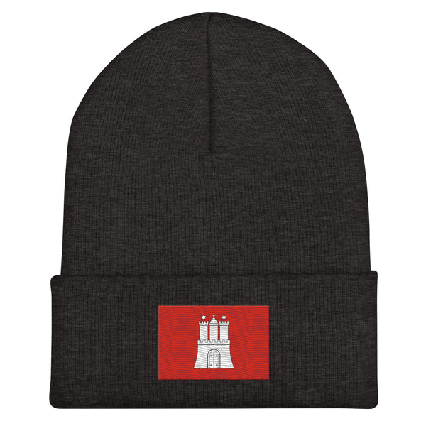 Hamburg Flag Beanie - Embroidered Winter Hat