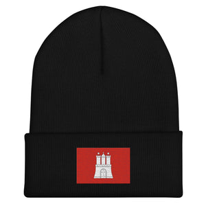 Hamburg Flag Beanie - Embroidered Winter Hat