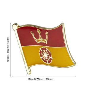 Hampshire Flag Lapel Pin - Enamel Pin Flag