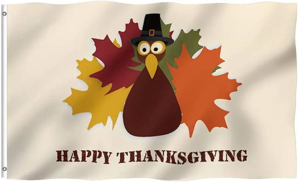 Happy Thanksgiving Flag - 90x150cm(3x5ft) - 120x180cm(4x6ft)