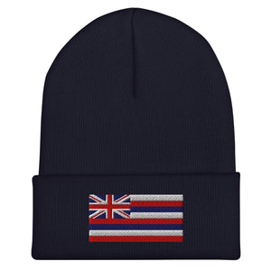 Hawaii State Flag Beanie - Embroidered Winter Hat