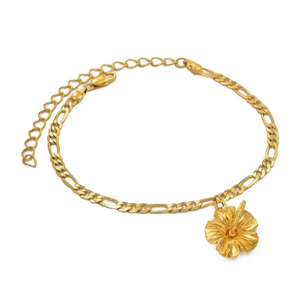 Hawaiian Hibiscus Anklet