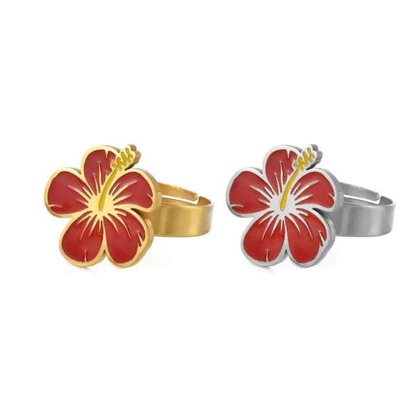 Hawaiian Hibiscus Flower Ring