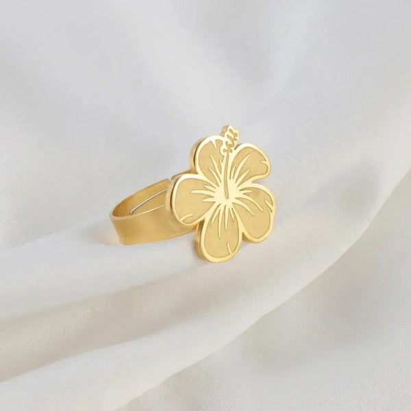 Hawaiian Hibiscus Flower Ring