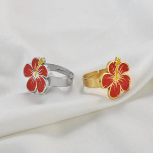 Hawaiian Hibiscus Flower Ring