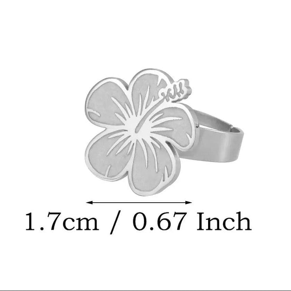 Hawaiian Hibiscus Flower Ring