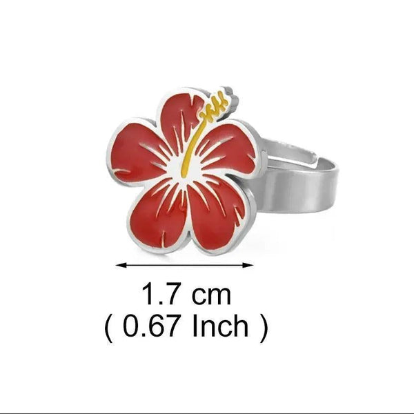 Hawaiian Hibiscus Flower Ring