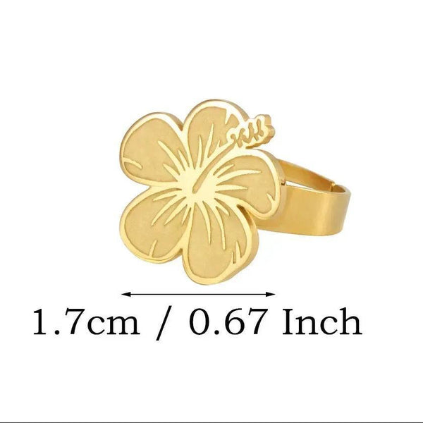 Hawaiian Hibiscus Flower Ring