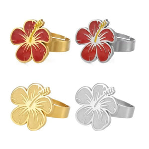 Hawaiian Hibiscus Flower Ring