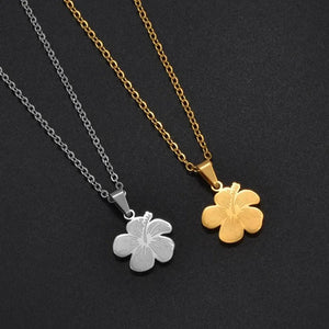 Hawaiian Hibiscus Pendant Necklace